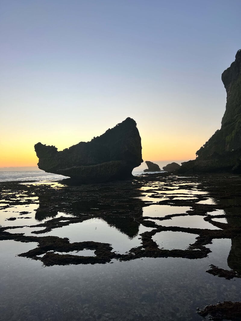 sunset at the beach uluwatu