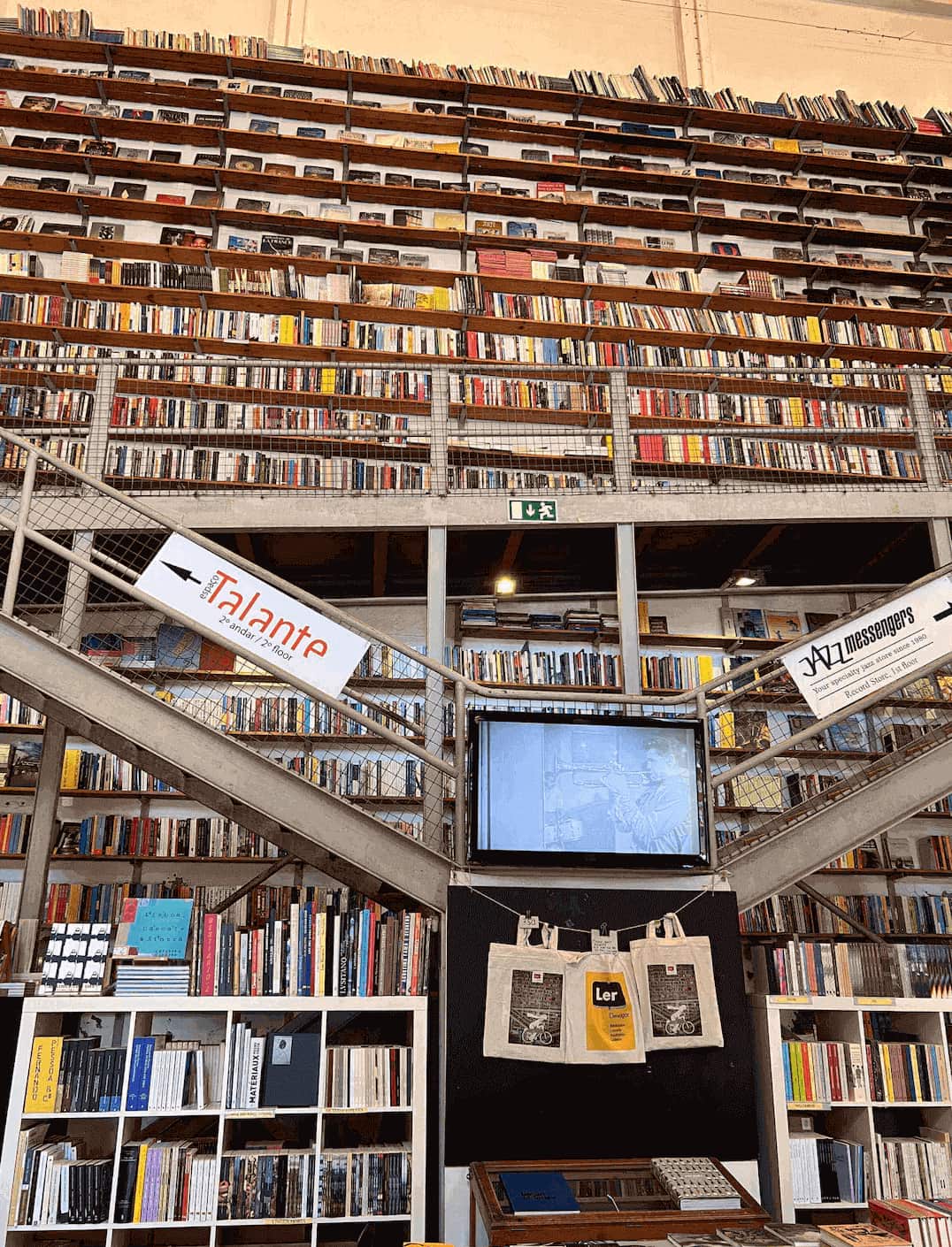 visiting a bookshop in Portugal