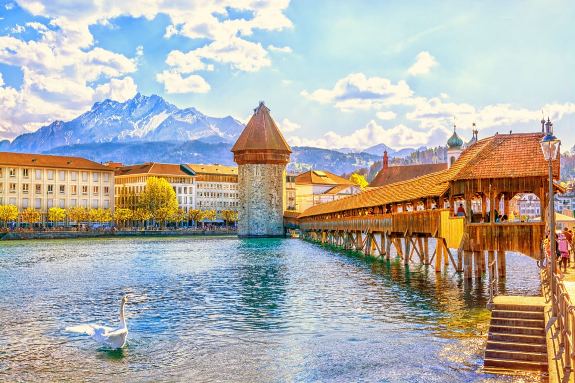 Chapel Bridge Kapellbrucke Lucerne Switzerland