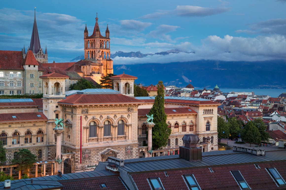 Downtown Lausanne Switzerland