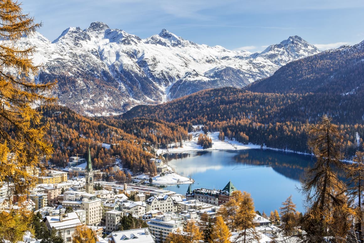 Famouse resort region St Moritz