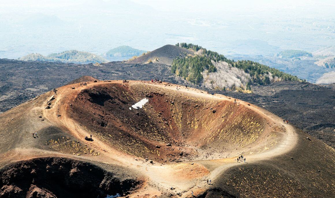 Craters Silvestri of the volcano Etna in Nicolosi, Catania 