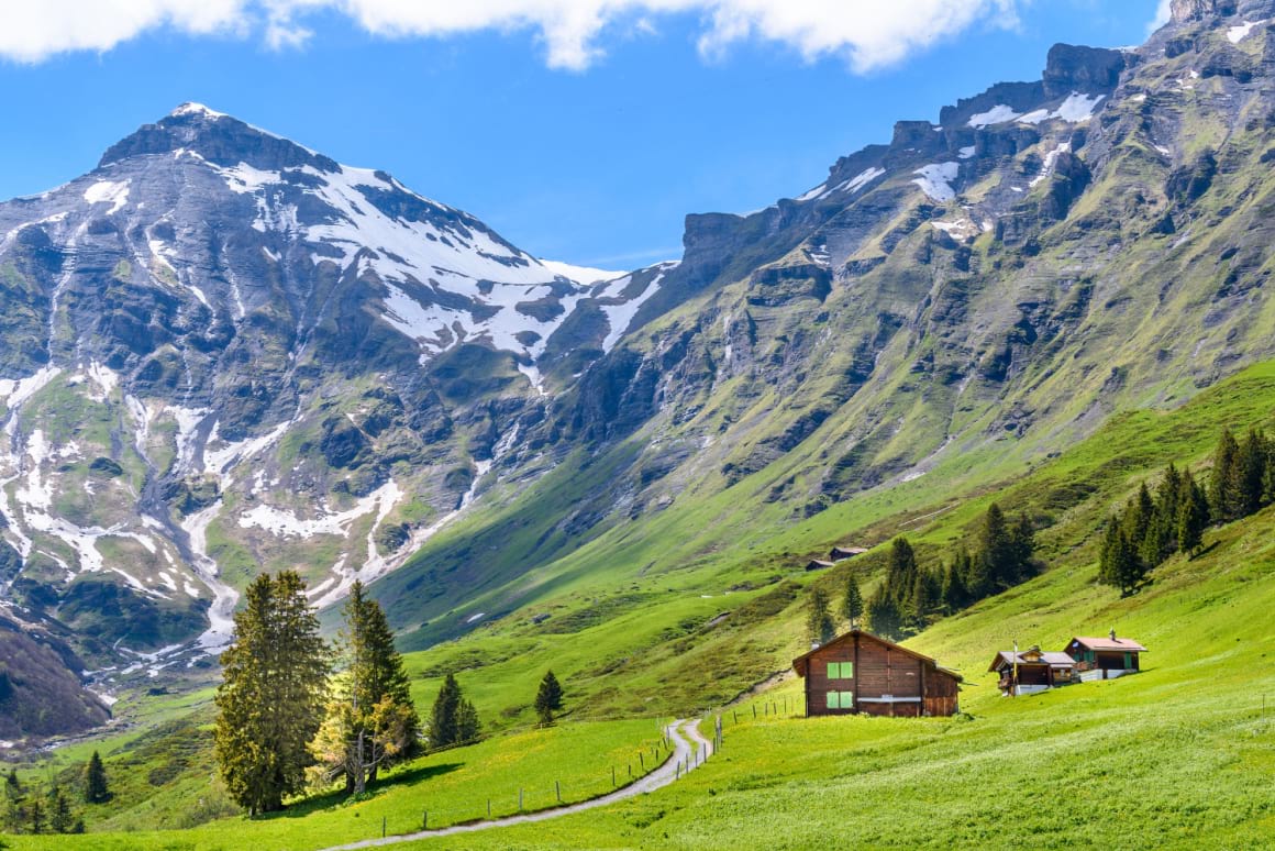 The valley of Lauterbrunnen Jungfrau Region