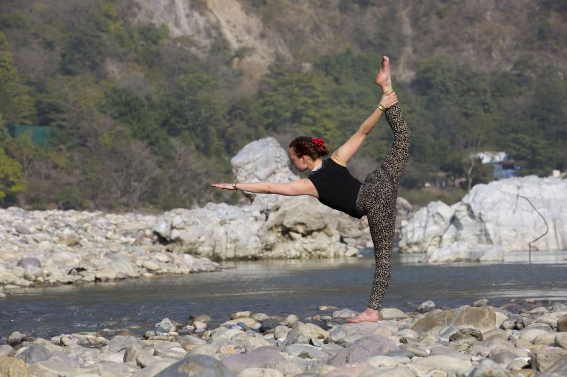 Yoga near the river Rishikesh