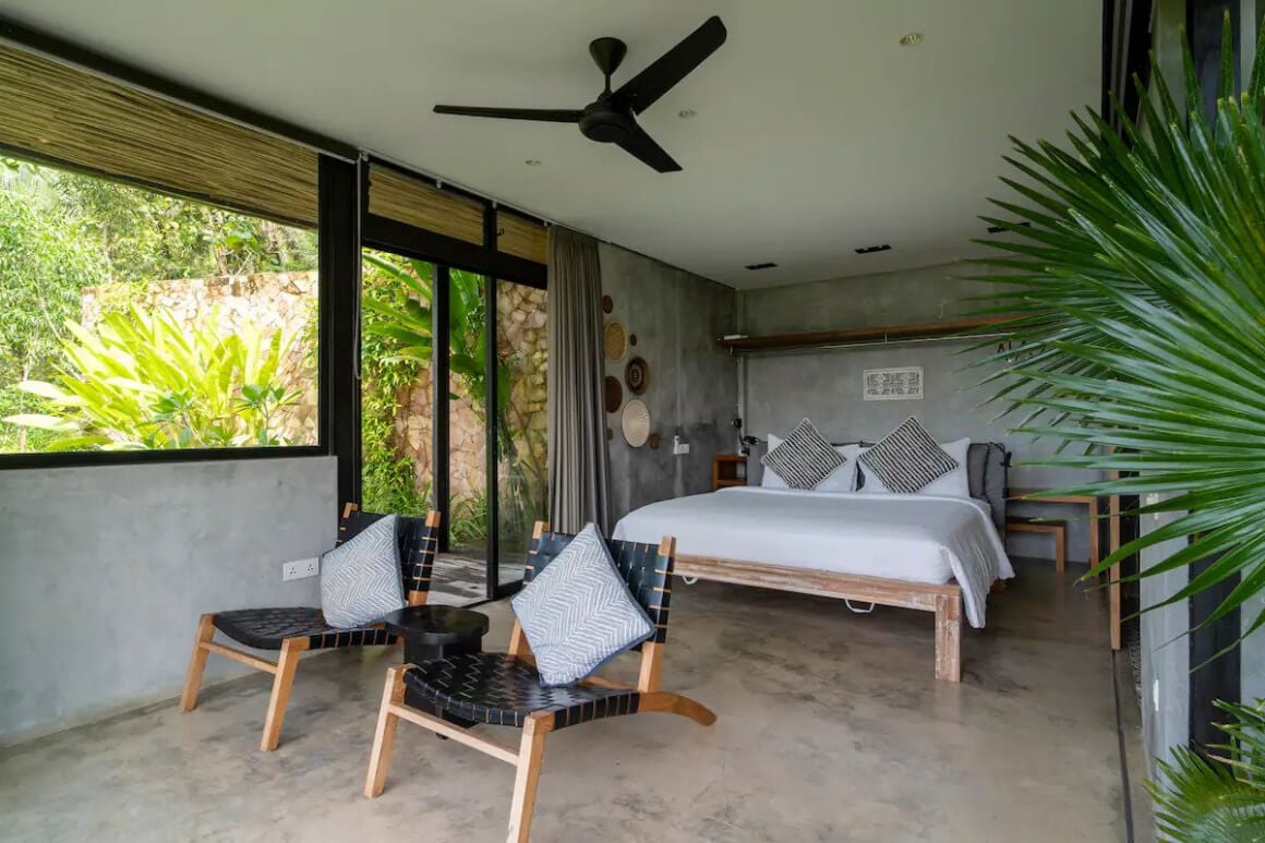2-Bed Villa with Outdoor Living Space Surrounded by Jungle