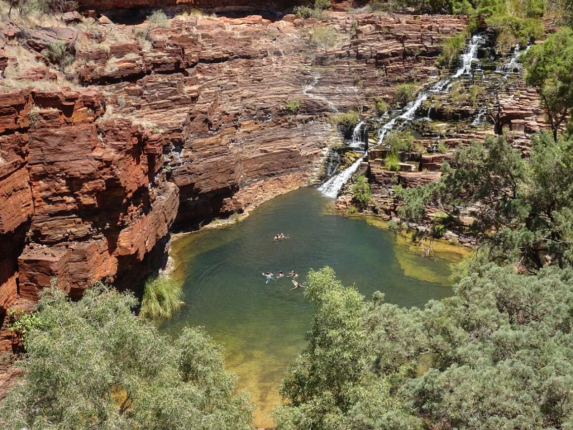 A natural pool experience at the Karijini National Park