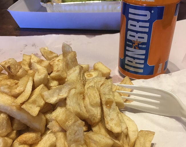 Some chips and Irn Bru