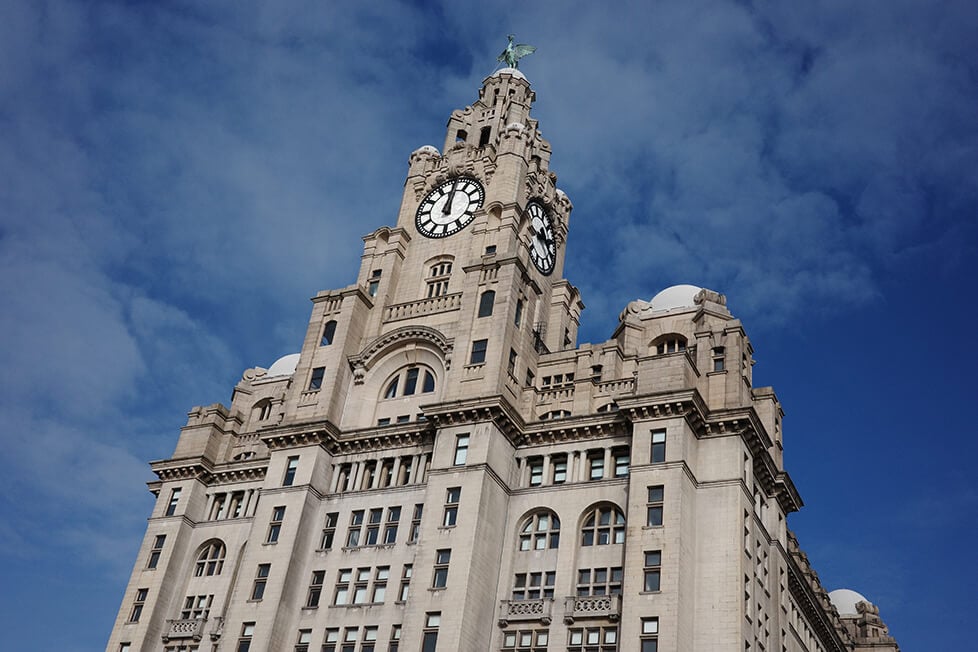 The Liver Building in Liverpool, UK
