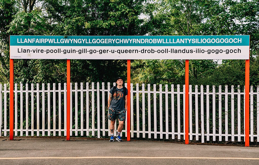 A sign in llanfairpwllgwyngyllgogerychwyrndrobwllllantysiliogogogoch, Wales
