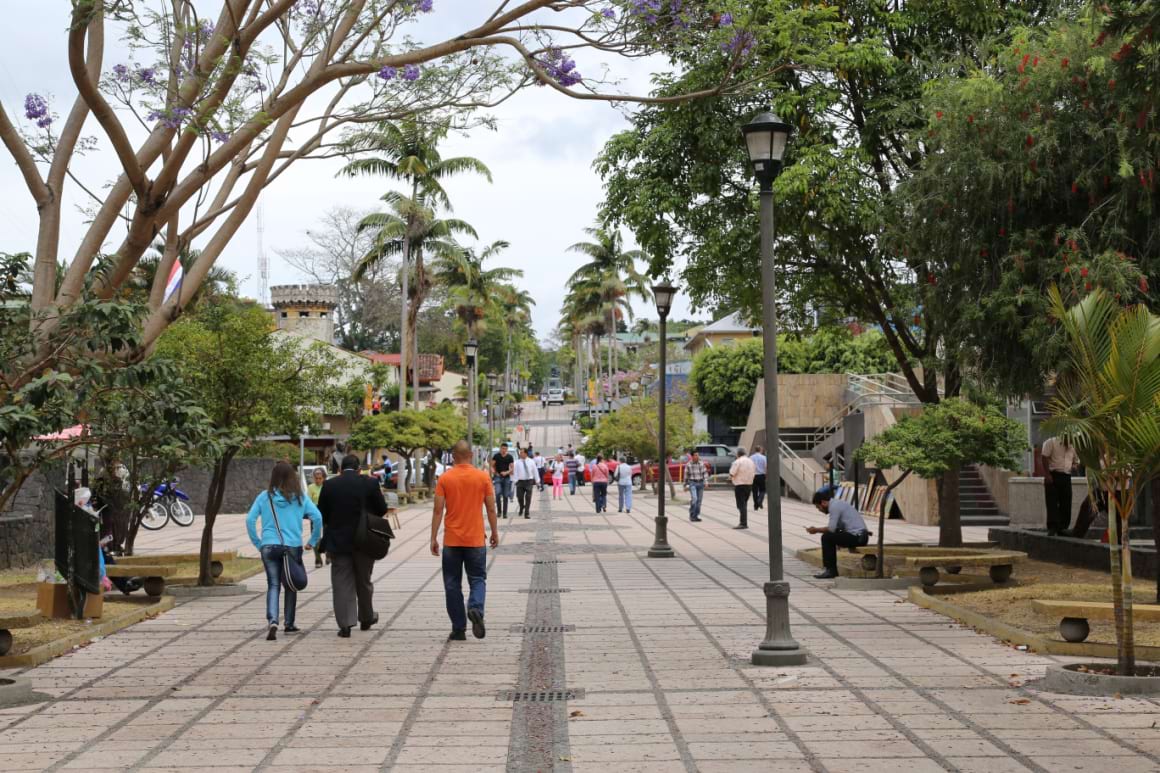 Beautiful street in San Jose Costa Rica