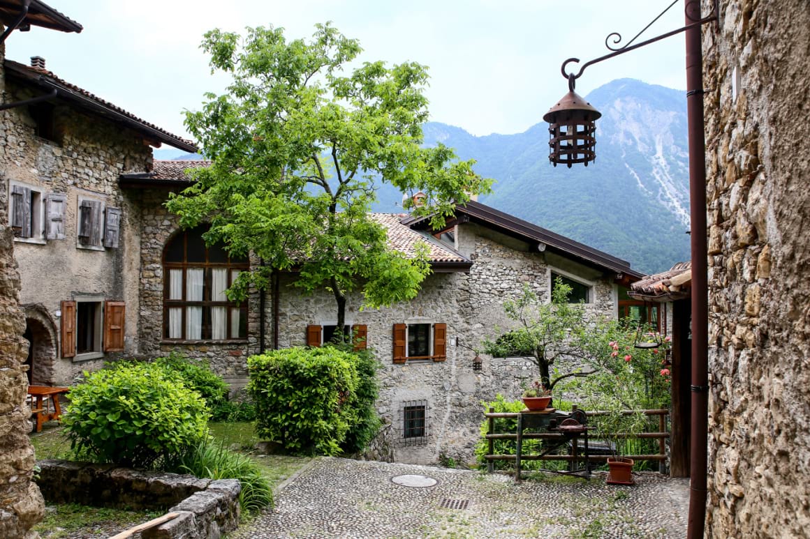 Mediaval buildings in el Canale di Tenno