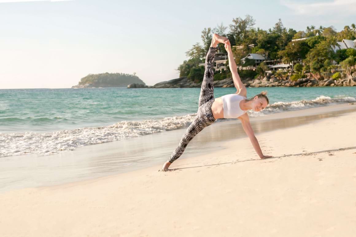 Yoga at seashore