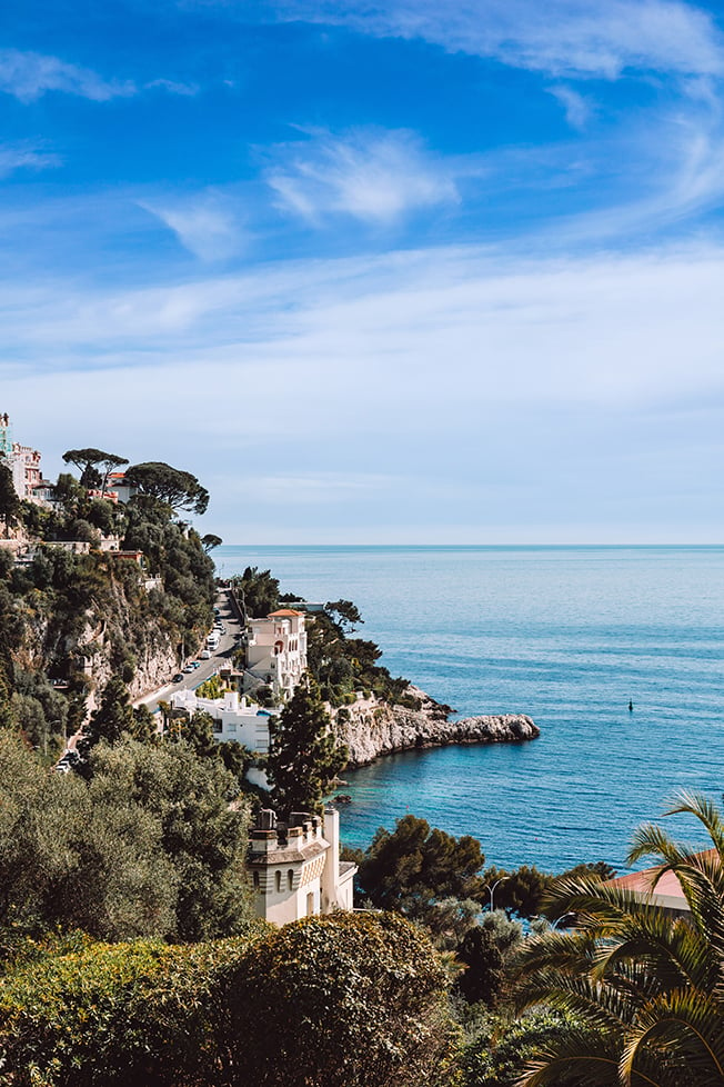 The blue waters of the south coast of France