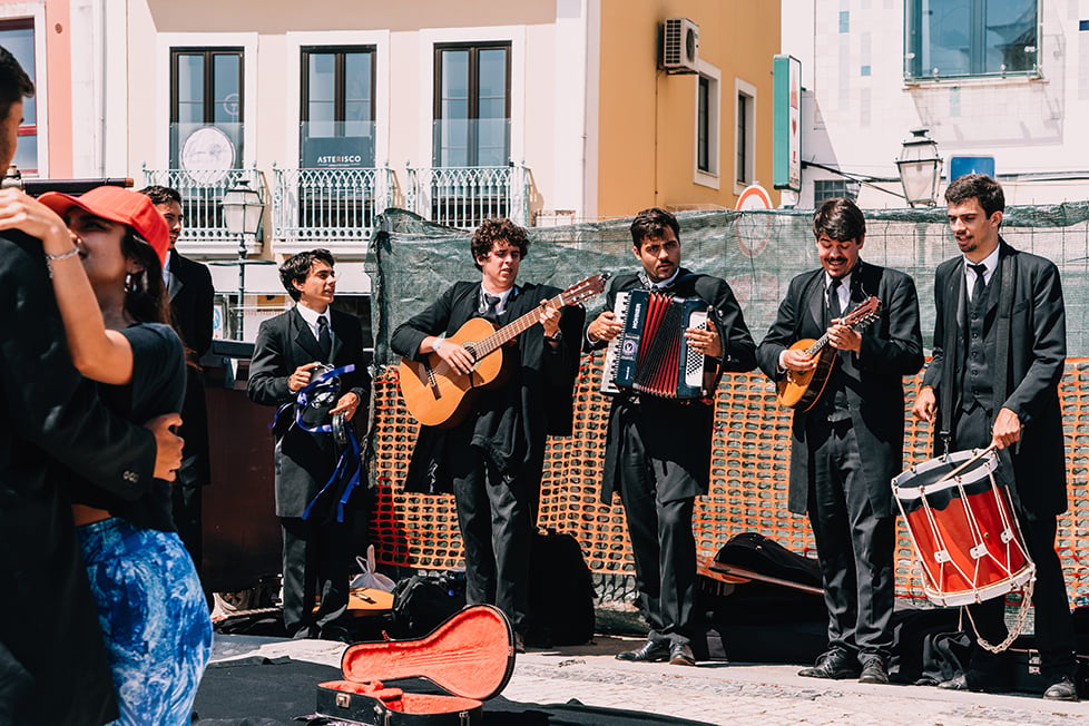 A street band in Portugal