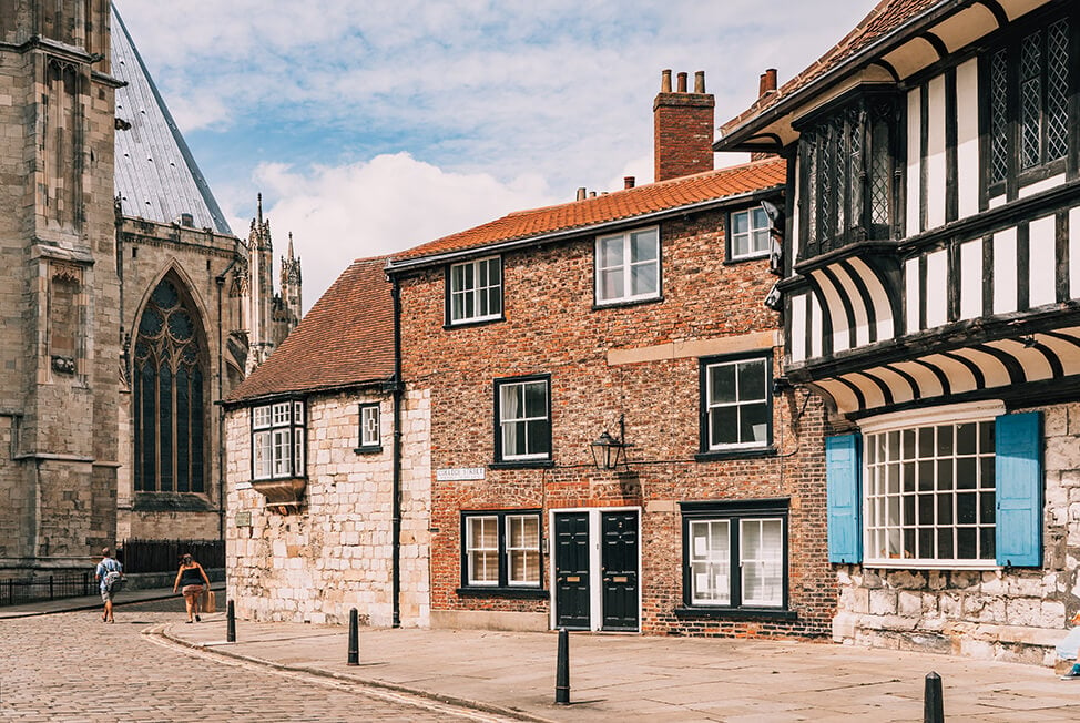 Quaint Tudor streets of England