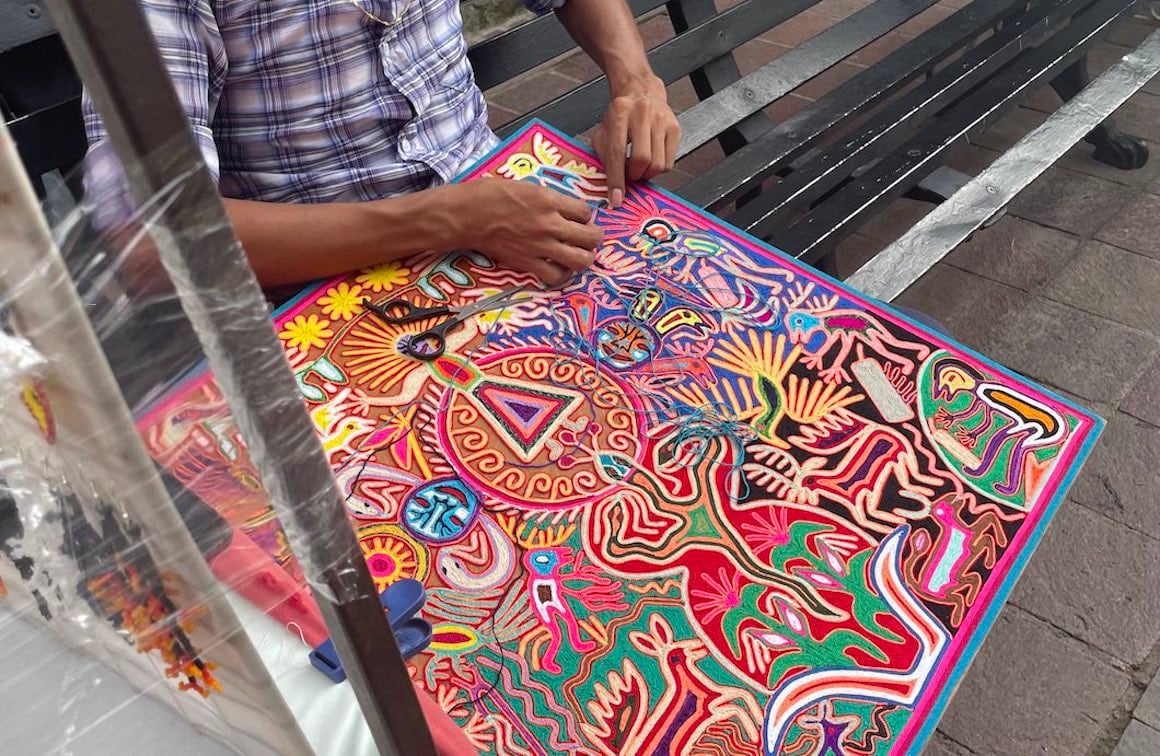 The beautiful artwork of the Huichol people of Nayarit Mexico.