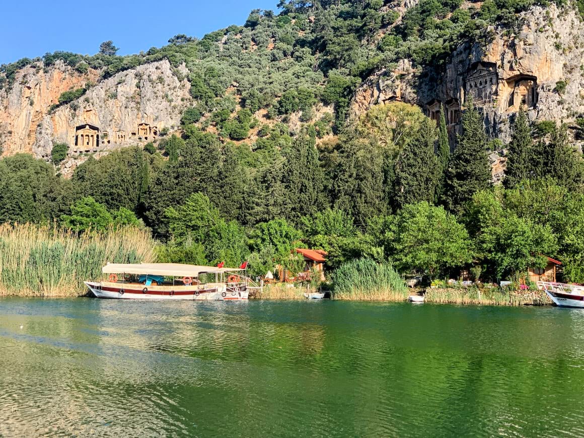 Dalyan lycian rock tombs