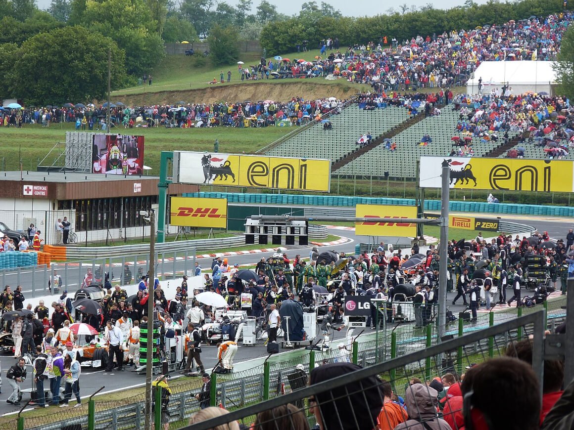 Hungarian F1 race circuit