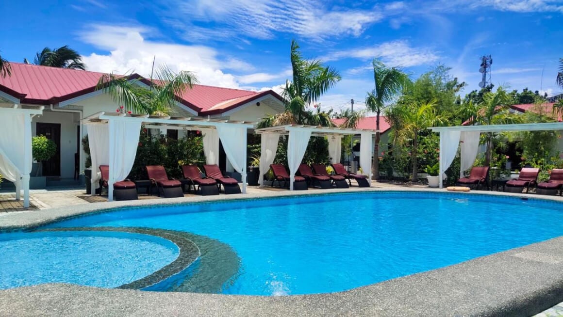Pool view at the Garden Village Resort