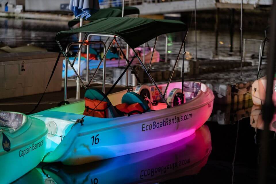 Glow Pedal Boat in San Diago Bay