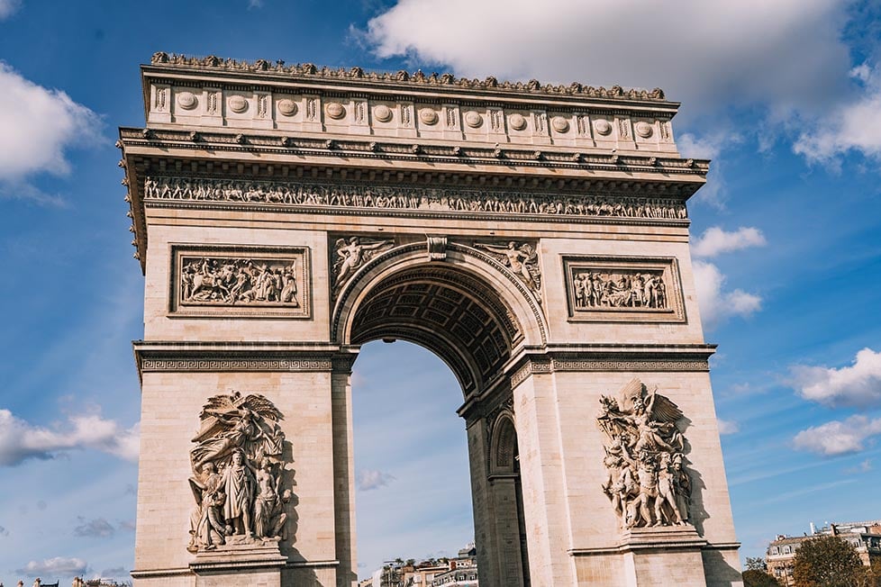 The Arc De Triomphe in Paris, France
