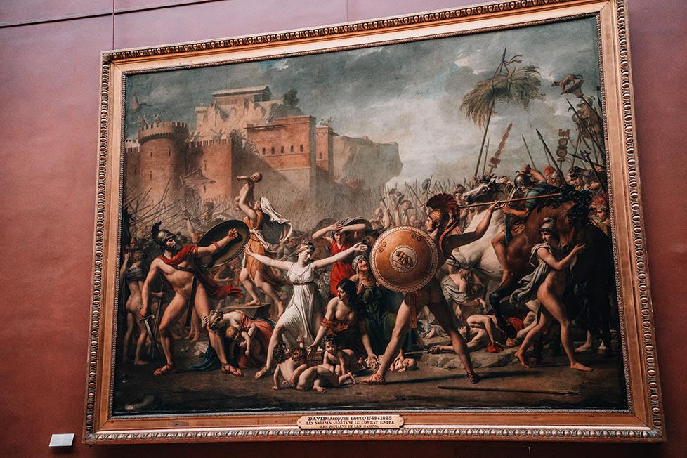 A painting by Jaques Louis David in The Louvre