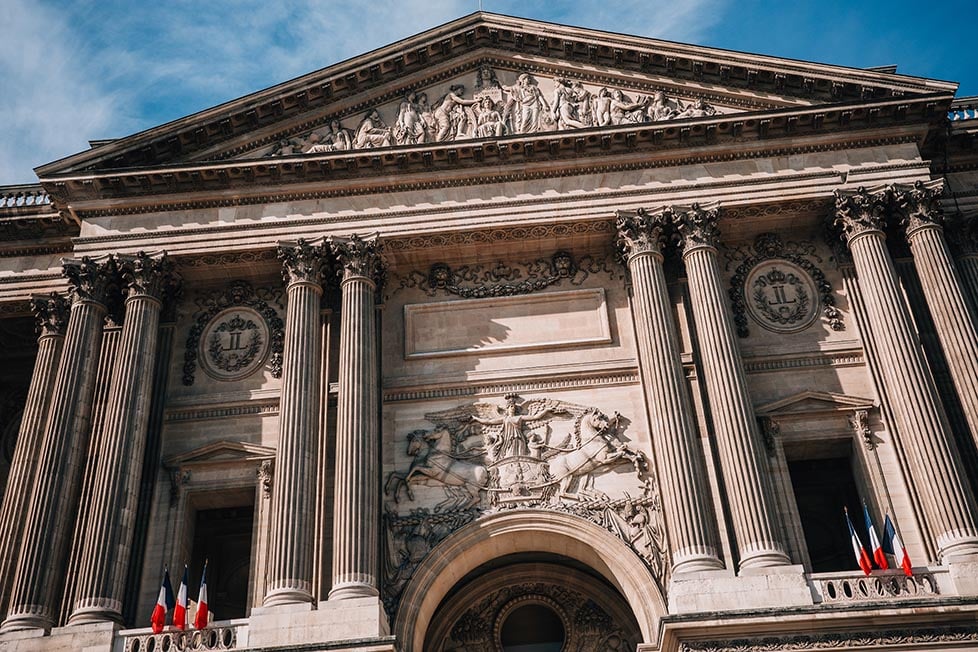 The outside of the Louvre in Paris