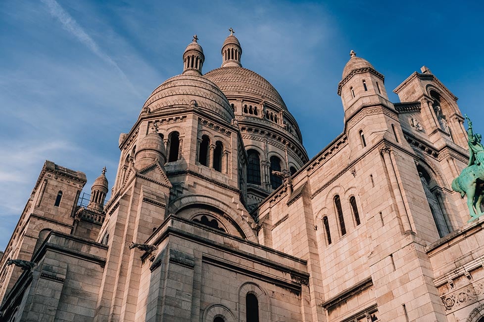 The outside of the Sacre Coeur in Paris