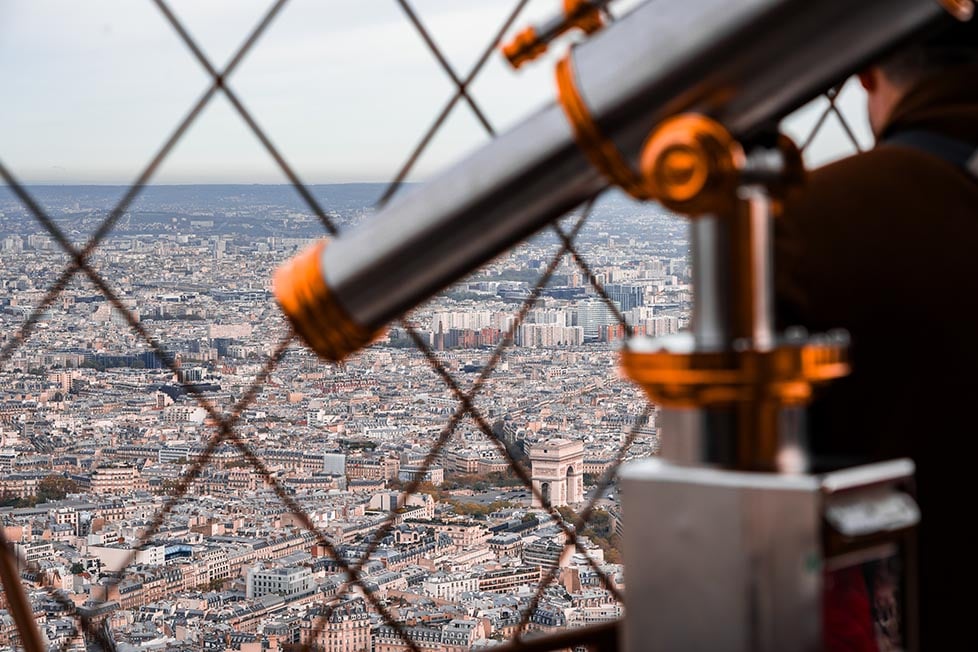 The Arc De Triomphe from the Eiffel Tower