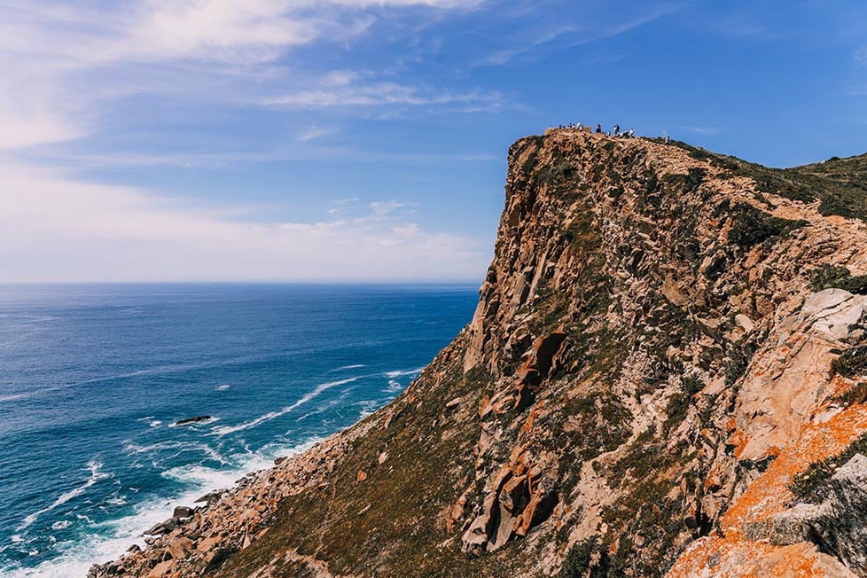 A massive cliff on the coast of Portugal