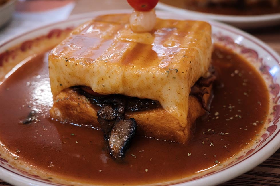 A francesinha sandwich in Portugal