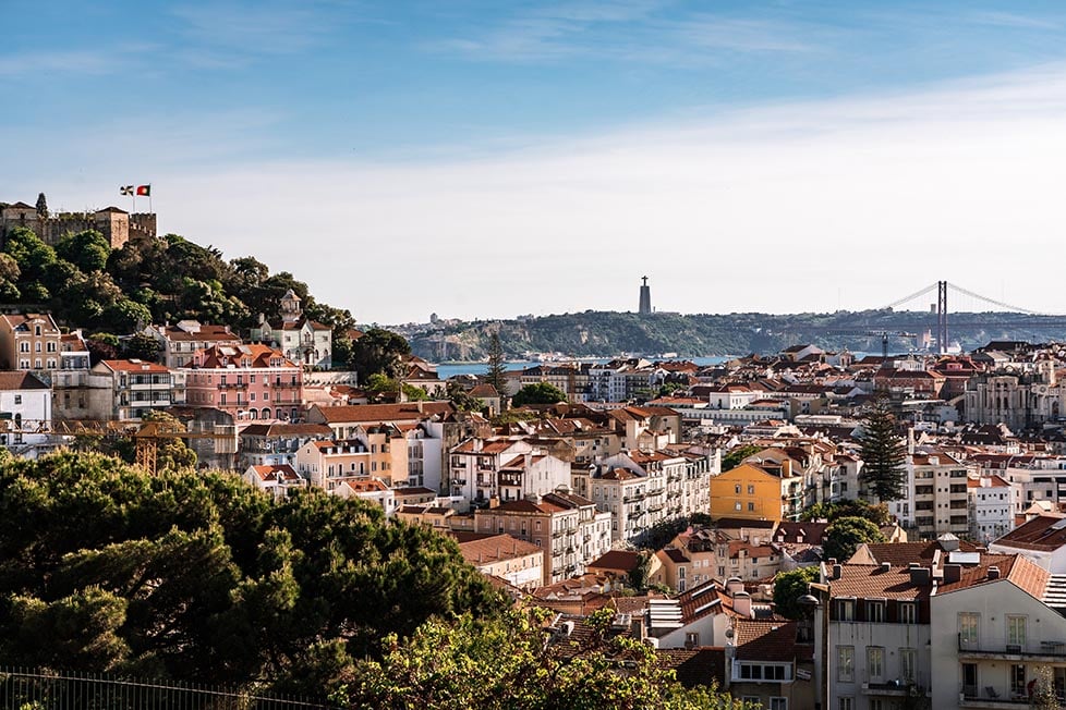 Looking out over Lisbon