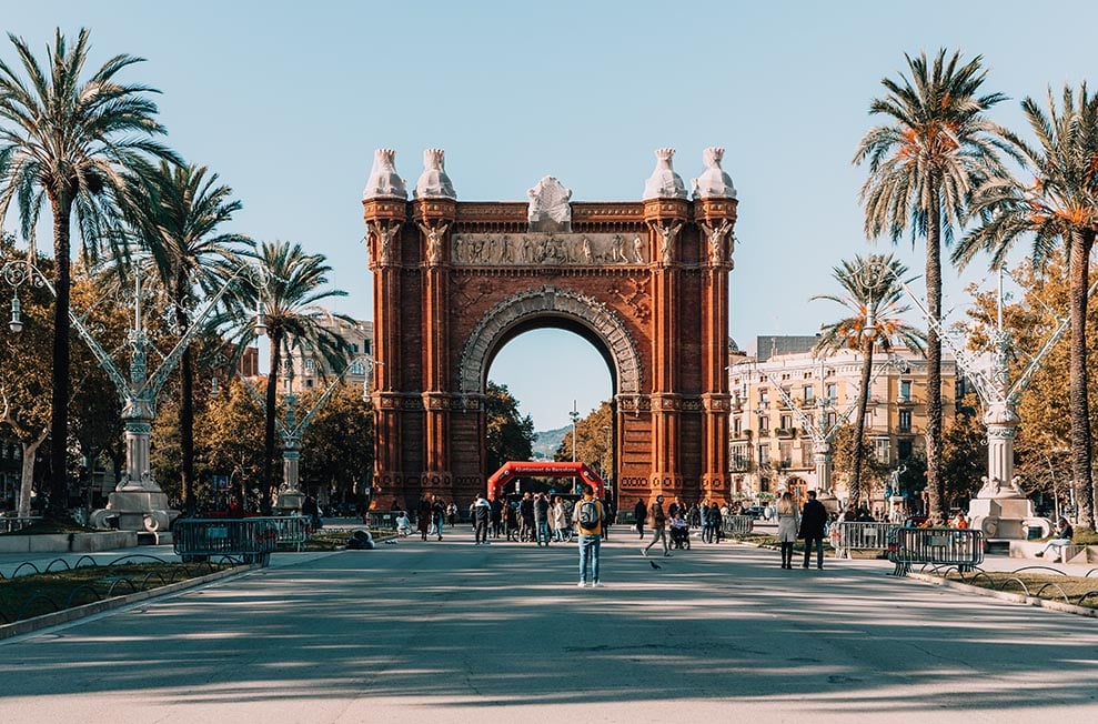 The Arc De Triomf in Barcelona, Spain