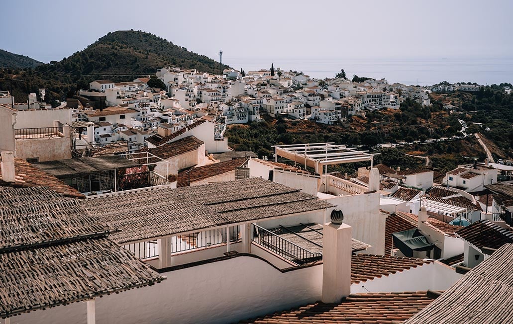 A white washed village in Southern Spain