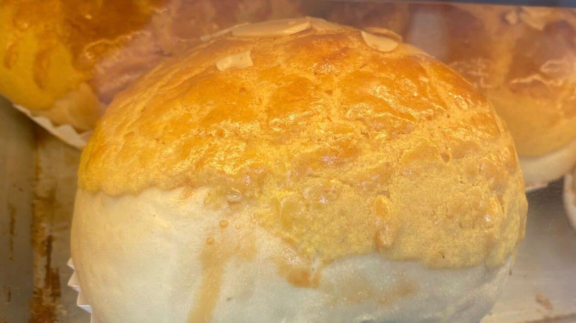 Pineapple buns (asian food) in Hong Kong