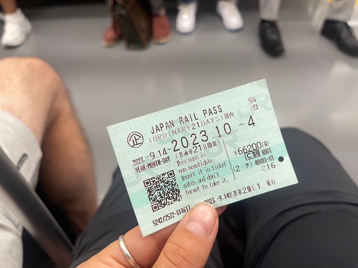 Photo of the Japan Rail pass, a unlimited ticket to the trains in Japan.
