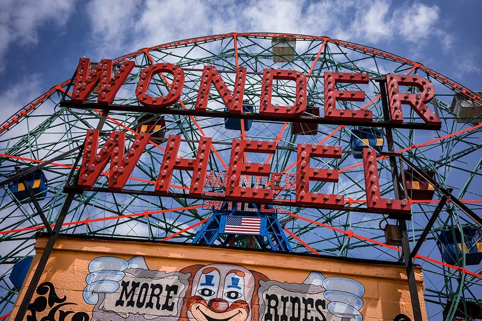 The Wonder Wheel in Coney Island, Brooklyn, NYC