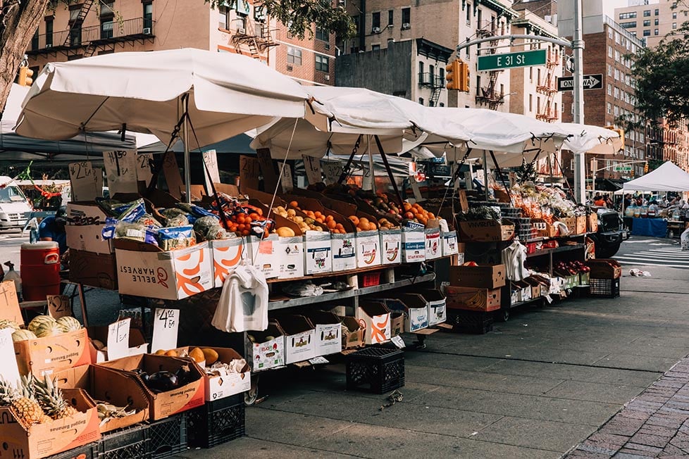 A street market in NYC
