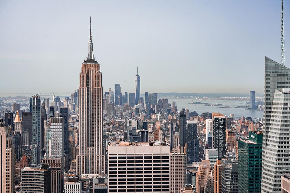 NYC including Empire State Building from the Top of The Rock