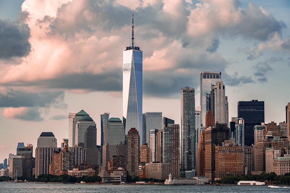 The Manhattan skyline from the Staten Island Ferry