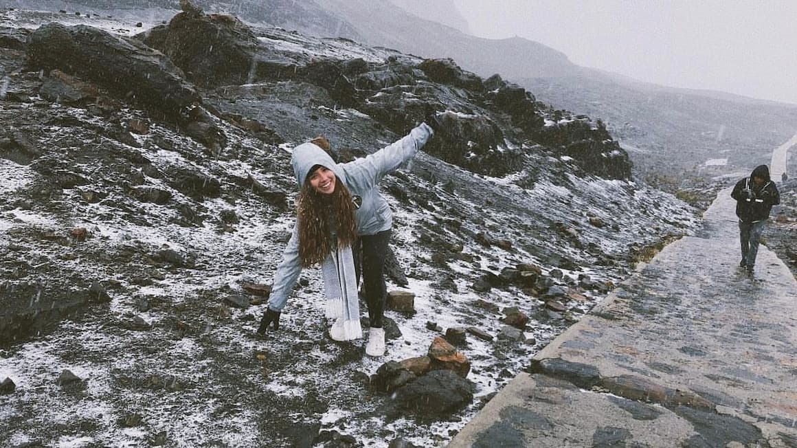 snowy mountains in peru