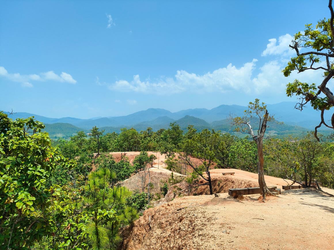Landscape views from a hill in Kong Lan Pai Canyon, Thailand