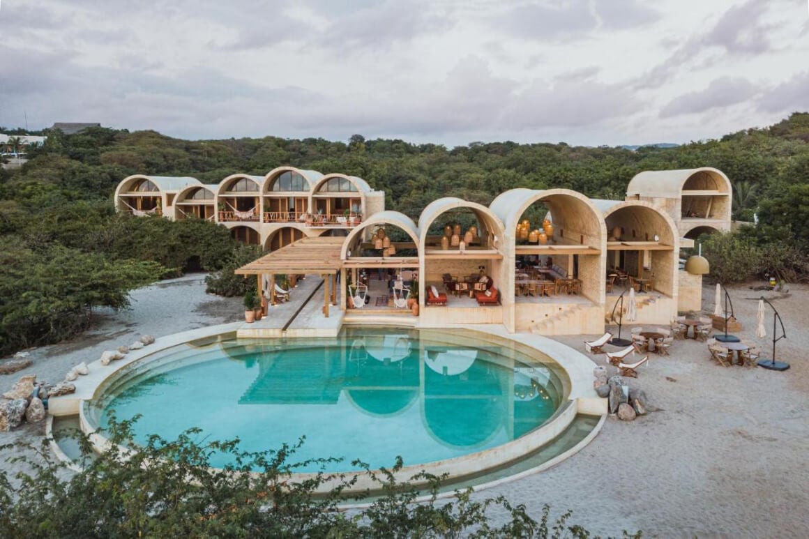 Pool area in Casona Sforza, Puerto Escondido 