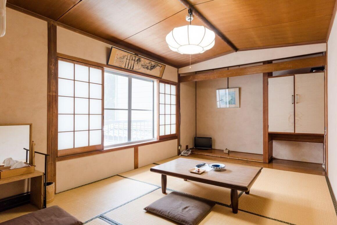 Interior of Naniwa Ryokan in Okuizumo, Japan