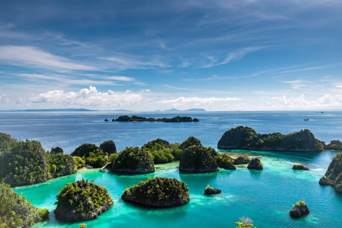 Rock formations in Raja Ampat Islands, West Papua