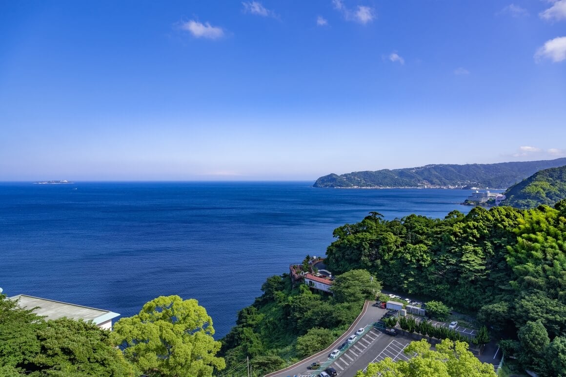 Sea view seen from Atami Castle in Atami City, Shizuoka Prefecture