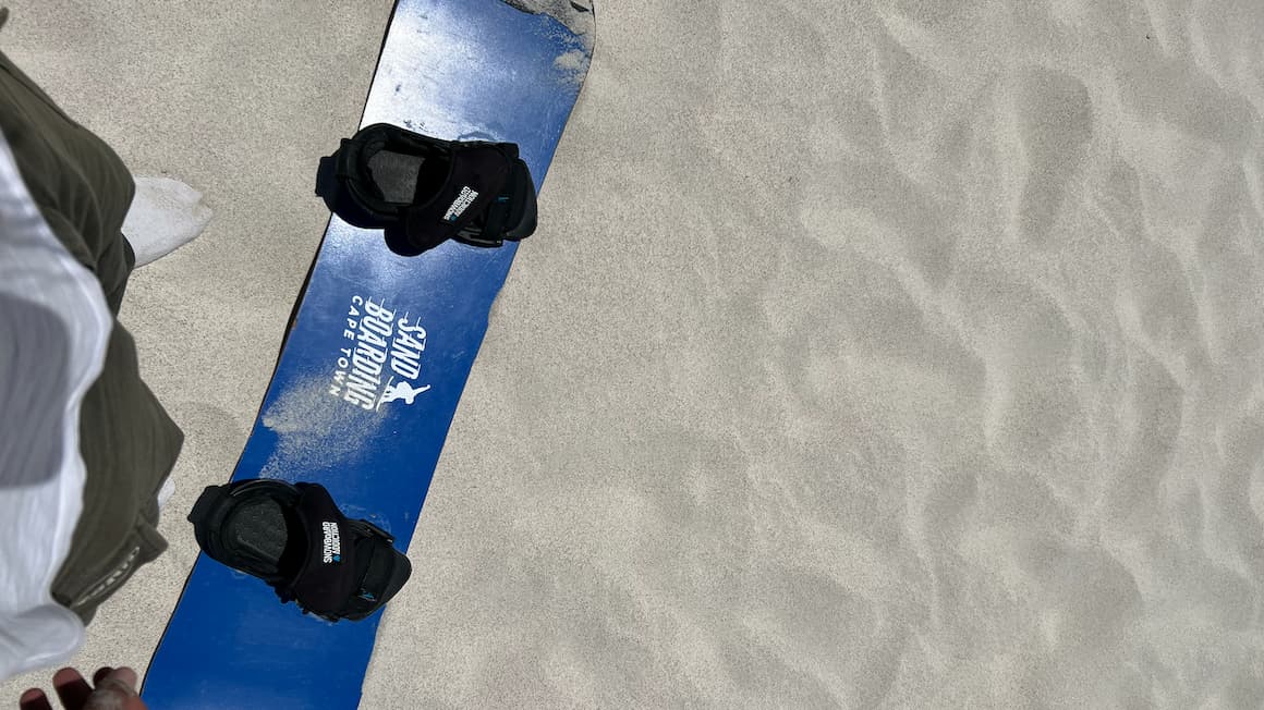 a sand board in Cape Town
