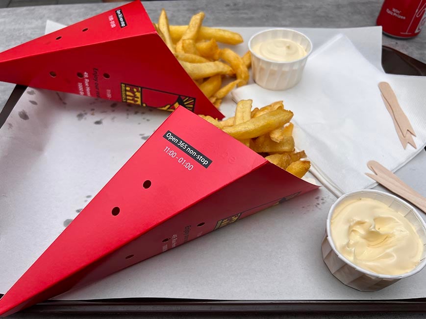 Belgian fries in Belgium