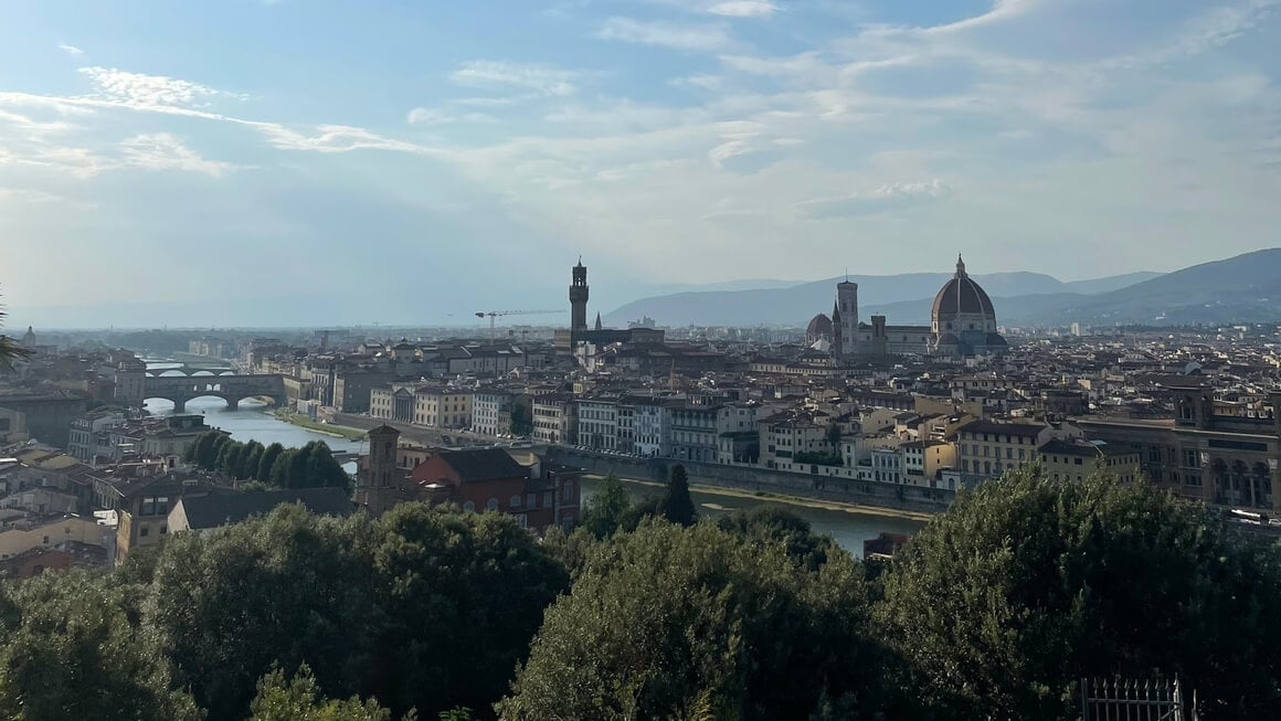 View over Florence river and city