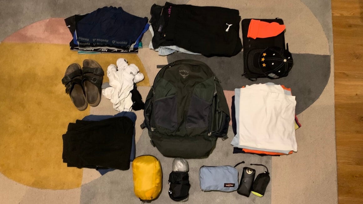 Packing list backpack clothes